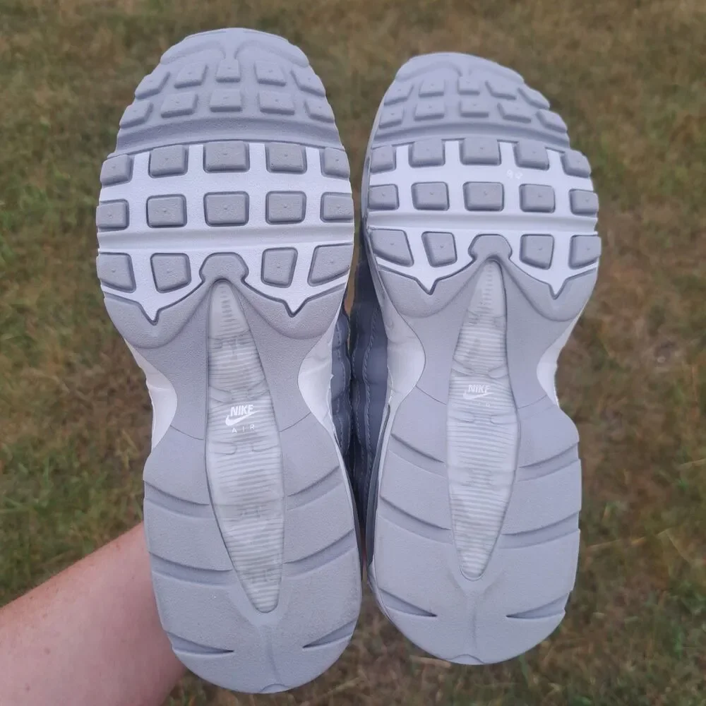 NEW Nike Air Max 95 Big Bubble SE Women Size 7.5 Metallic Silver Grey Fog Shoes